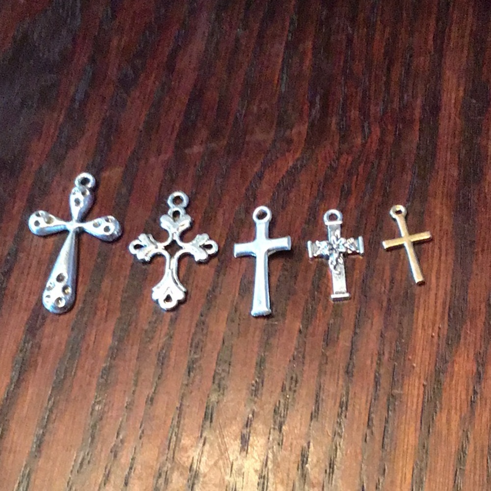 5 piece set of Different Stainless Steel Crosses D